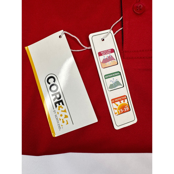 Men's Core365 Men's Pique Polo w/Pocket - Red - Picture 2 of 3